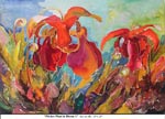 Pitcher Plant in Bloom-1, Dye on Silk